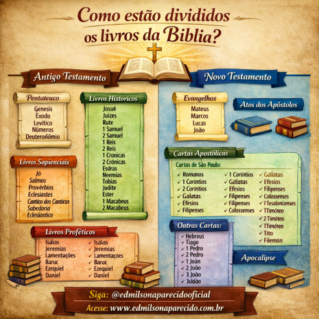 Como Estão Divididos os Livros da Bíblia?